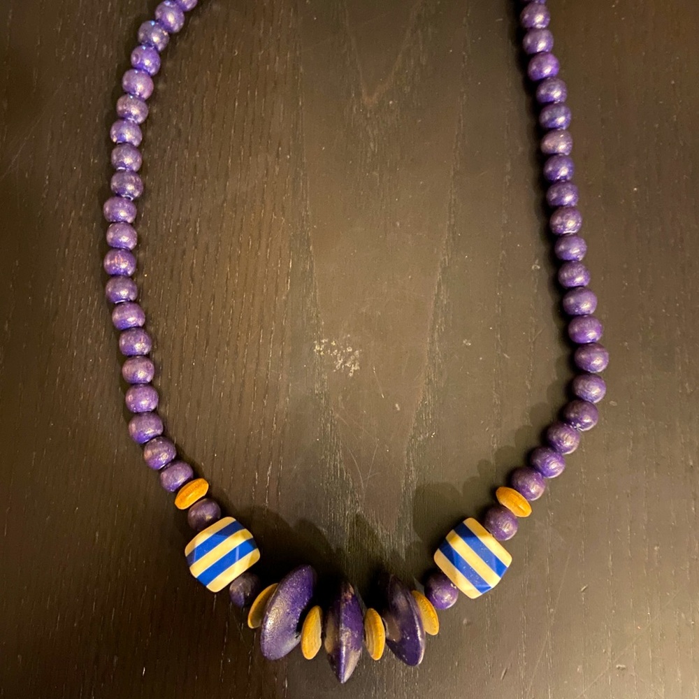 Vintage Wood bead necklace